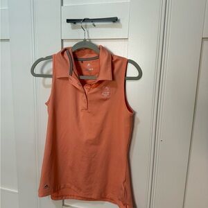Adidas Pinehurst Women's Sleeveless Polo Shirt - Coral